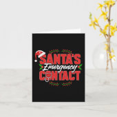 Carte Christmas Père Noël Contact d'urgence. Infirmière (Fleur jaune)