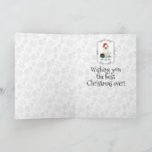 Carte Christmas Père Noël Yellow Labrador Retriever Cute (Intérieur)