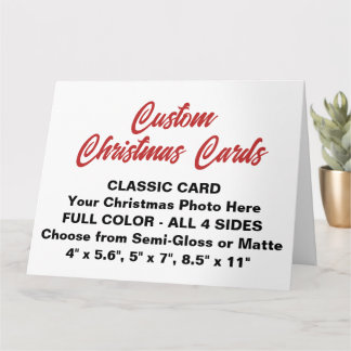 CARTE CHRISTMAS personnalisée GRANDE 8,5 po x 11 p