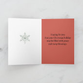Carte Christmas Praying For You Snowman Religious  (Intérieur)