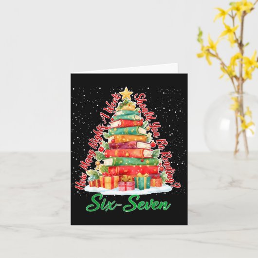 Carte Christmas Reading 67 Six Seven Meme Teacher Book L (Fleur jaune)