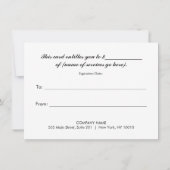 Carte Christmas Red Salon Spa de vacances certificat cad (Dos)