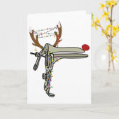 Carte Christmas Reindeer Speculum Nurse Obgyn Obstetrics (Fleur jaune)