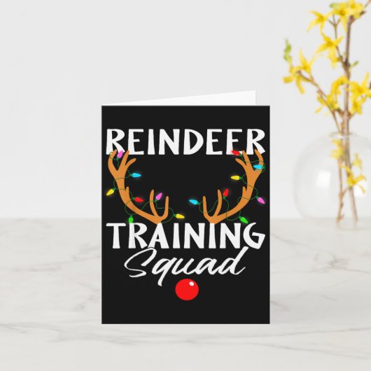 Carte Christmas Running Reindeer Runner Training Squad T (Fleur jaune)