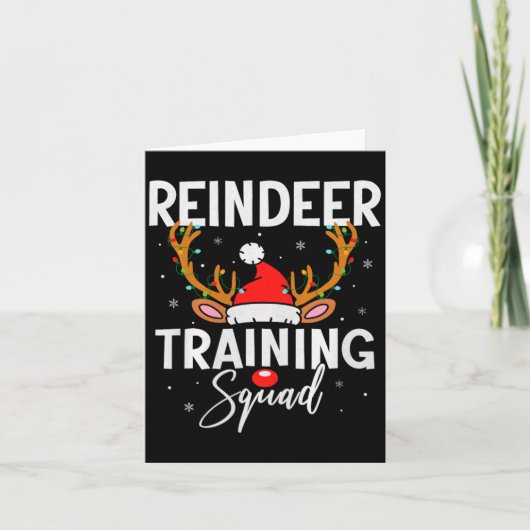 Carte Christmas Running Team Funny Reindeer Training Squ (Devant)