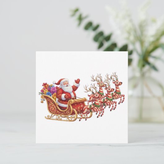 CARTE CHRISTMAS SANTA (Debout devant)