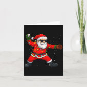 Carte Christmas Santa Claus Baseball Tcher Boys Kids Tee (Devant)