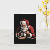 Carte Christmas Santa Middle Finger Sarcastic Xmas Funny (Fleur jaune)