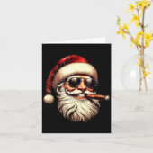 Carte Christmas Santa Smoking Cigar With Sungl Cigar Smo (Fleur jaune)