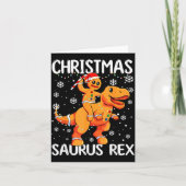 Carte Christmas Saurus Rex Gingerbread Man Cookie Trex B (Devant)