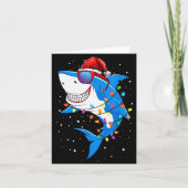 Carte Christmas Shark Shirt Xmas Funny Santa Shark (Devant)