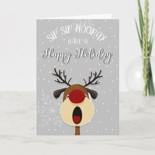 CARTE CHRISTMAS SIP SIP HOORAY CARD