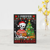 Carte Christmas Skeleton I Prefer Halloween Ugly Xmas Gr (Fleur jaune)