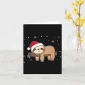 Carte Christmas Sloth For Christmas Sweet Sloths  (Fleur jaune)