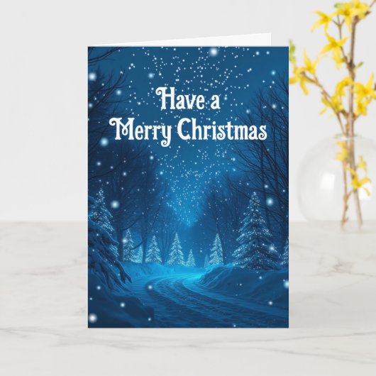 Carte Christmas Snow Christmas (Fleur jaune)