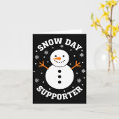 Carte Christmas Snow Day Suprter Snowflake Snowman Funny (Fleur jaune)