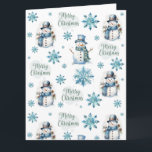 Carte Christmas Snowman<br><div class="desc">Carte Snowman de Noël</div>