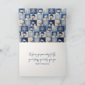 Carte Christmas Snowmen and Snowflakes Quilt Pattern (Intérieur)