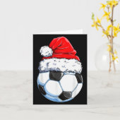Carte Christmas Soccer Ball Santa Hat Funny Srts Xmas Bo (Fleur jaune)