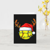 Carte Christmas Softball Xmas Santa Srts Hat Mens Womens (Fleur jaune)