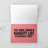 Carte Christmas spanking retro greeting card (Intérieur)