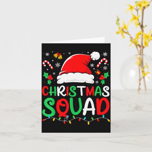 Carte Christmas Squad Family Group Matching Christmas Pa (Fleur jaune)