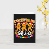Carte Christmas Squad Funny Xmas Gingerbread Family Matc (Fleur jaune)