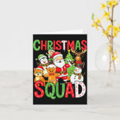 Carte Christmas Squad Santa Family Matching Xmas  (Fleur jaune)