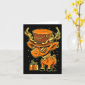 Carte Christmas Steampunk Fancy Dress Reindeer (Fleur jaune)