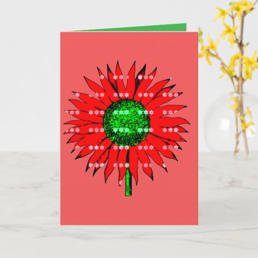 Carte Christmas Sunflower  (Fleur jaune)