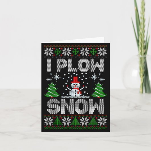 Carte Christmas Sweater I Plow Snow Matching Couples Paj (Devant)