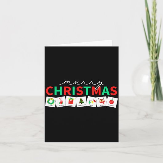 Carte Christmas Symbols Special Education Teacher Speech (Devant)