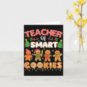Carte Christmas Teacher Of Smart Cookies Funny Cute Ging (Fleur jaune)