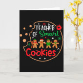 Carte Christmas Teacher Of Smart Cookies Funny Cute Ging (Fleur jaune)