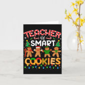 Carte Christmas Teacher Of Smart Cookies Funny Cute Ging (Fleur jaune)