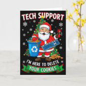 Carte Christmas Tech Support Here To Delete Funny Cookie (Fleur jaune)