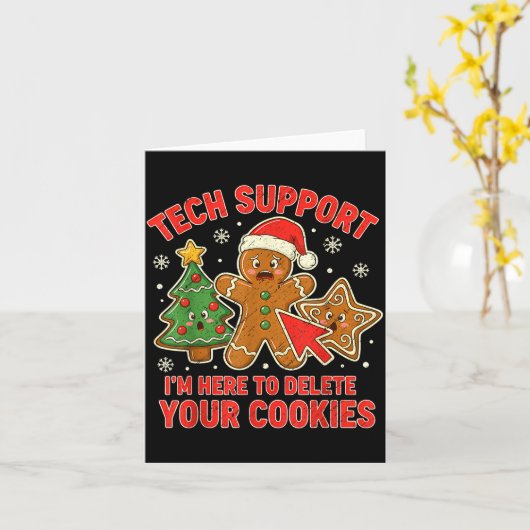 Carte Christmas Tech Suprt Here To Delete Cookies Xmas M (Fleur jaune)
