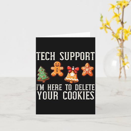 Carte Christmas Tech Suprt Here To Delete Cookies Xmas M (Fleur jaune)