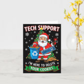 Carte Christmas Tech Suprt Here To Delete Funny Cookies (Fleur jaune)
