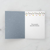 Carte Christmas Teddy Bear Decorating a Tree (Intérieur)