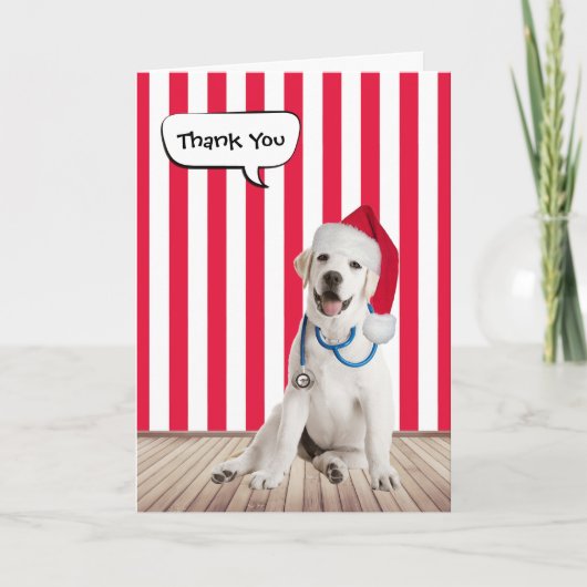 Carte Christmas Thank You for Veterinarian   (Devant)