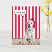 Carte Christmas Thank You for Veterinarian   (Fleur jaune)