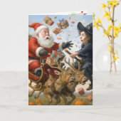 Carte Christmas Thanksgiving and Halloween Holidays  (Fleur jaune)