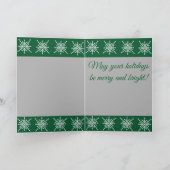 Carte Christmas Tree and Snowflakes Pattern, (Intérieur)
