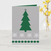 Carte Christmas Tree and Snowflakes Pattern, (Fleur jaune)