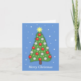 Carte Christmas Tree in Snow Festive Holiday Card