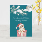 Carte Christmas Tree Owl in a Box (Fleur jaune)