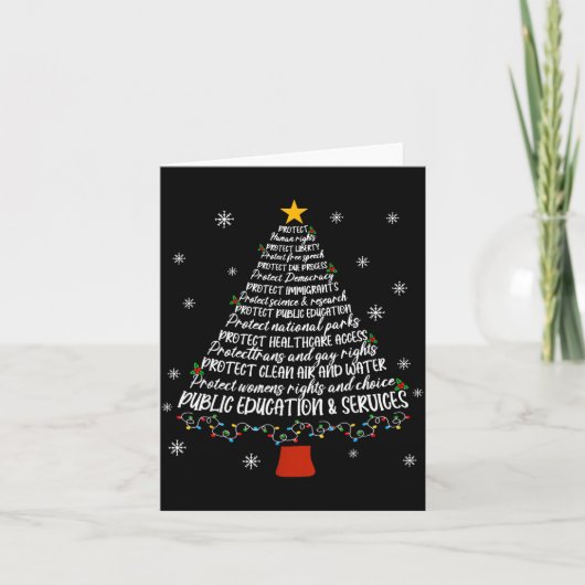 Carte Christmas Tree Protect Human Rights Protect Libert (Devant)