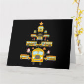 Carte Christmas Tree School Bus Funny Driver Xmas Gift (Fleur jaune)