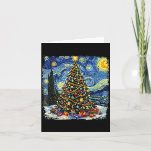 Carte Christmas Tree Van Gogh Starry Night Christmas 202 (Devant)